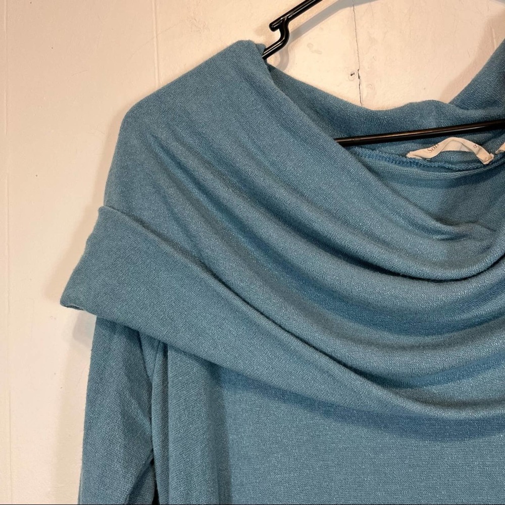 Soft Surroundings B Call Teal Asymmetrical Hem Tunic Size Woman's Medium - Picture 5 of 7
